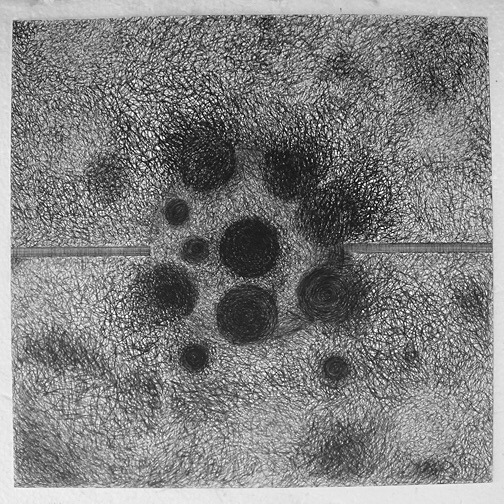 collision 3 pen on paper 300 x 305mm - Collision Series, Drawings 2009 - 2010