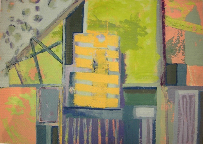 12 Exposed Series 12, Acrylic on Paper, 35cm x 25cm - Exposed Series/Stability Series, Painting, 1010 - 2011