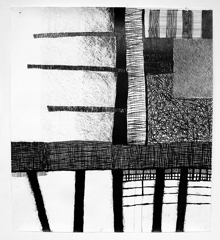Structure Series 12, Graphite on Paper, 156cm x 151cm - Structure Series/Restless Structures, Drawings 2008 - 2009