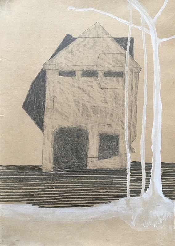 Untitled 14 Mixed media on Paper 32cm x 23cm - Reassemblies Drawing Series 2022