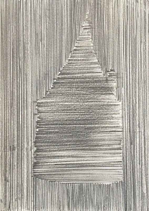 Untitled 4 Graphite on Paper 21cm x 15cm - Reassemblies Drawing Series 2022
