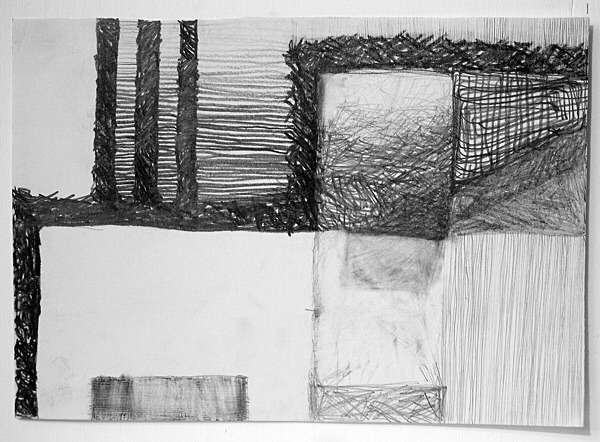 Structure Series 10, Graphite on Paper, 30cm x 21cm - Structure Series/Restless Structures, Drawings 2008 - 2009