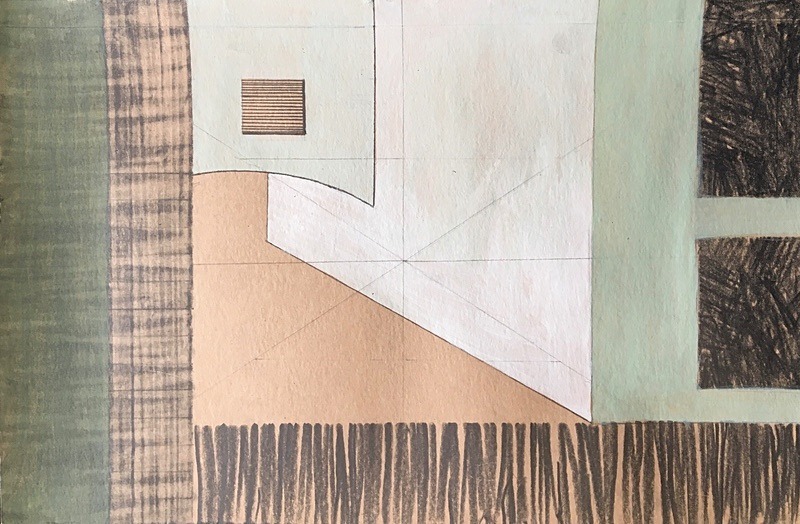 Untitled 9 Mixed Media on Paper 24cm x 38cm - Reassemblies Drawing Series 2022