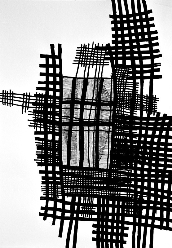 Unravel 2, Indian Ink on Paper, 42 cm x 29 cm - Unravel, Drawings, 2010 - 2011
