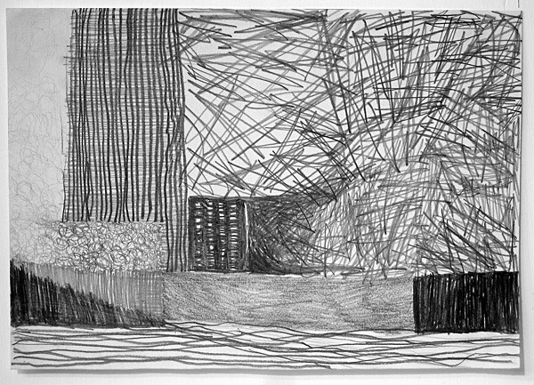 Structure Series 11, Graphite on Paper, 30cm x 21cm - Structure Series/Restless Structures, Drawings 2008 - 2009