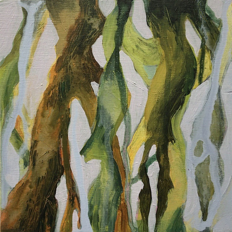 5. Seaweed, Acrylic on Board, 20cm x 20cm - Seaweed