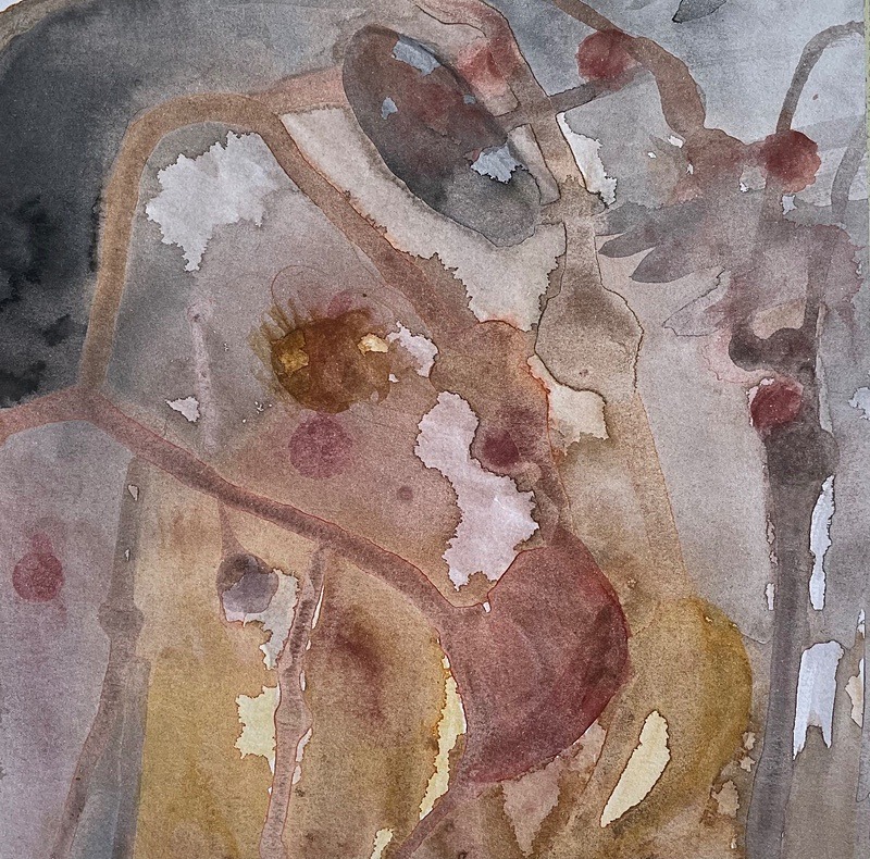 Bogland Water 38, 17cm x 17cm - Burgeon Bog Project