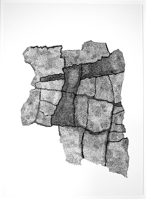 Fray and Fragment 14, Indian ink on Paper, 59cm x 84cm - Fray and Fragment, Drawings, 2011