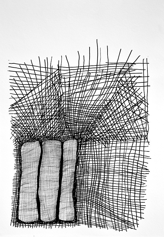Unravel 5, Indian Ink on Paper, 42 cm x 29 cm - Unravel, Drawings, 2010 - 2011