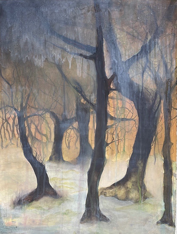 Wild Wood Drawing No 9, 56cm x 76cm, Mixed Media on Paper - Wild Woods Drawing Series 2021