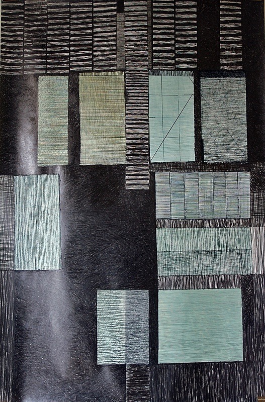 Framework, Graphite and mixed media on Paper, 118cm x 177cm - Bellacorick Power Station, Drawings/Mixedmedia, 2010