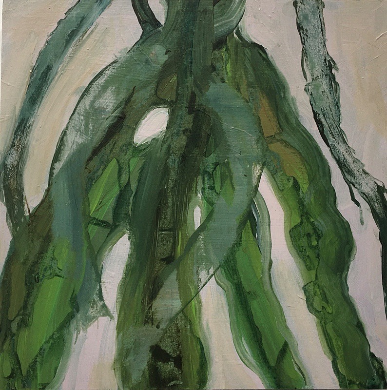 4. Seaweed, Acrylic on Board, 20cm x 20cm - Seaweed