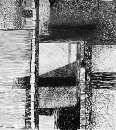 Structure Series 21, Graphite on Paper, 145cm x 151cm - Structure Series/Restless Structures, Drawings 2008 - 2009