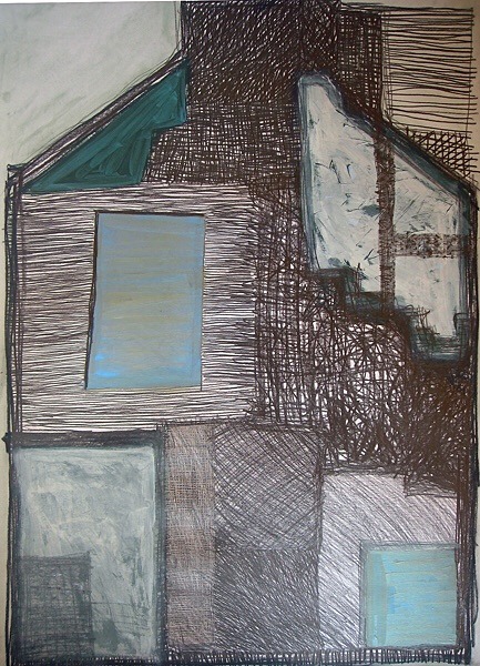Untitled (structure 2, 2008) 58cm x 76cm - Mixed Media/3D Drawings, 2007 - 2008
