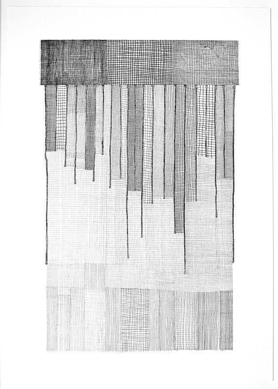 Fray and Fragment 7, Indian ink on Paper, 59cm x 84cm - Fray and Fragment, Drawings, 2011