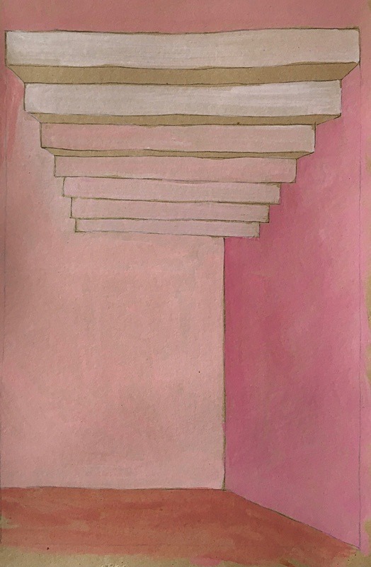 Betty Gannon, Untitled 16, Mixed Media on Paper 37cm x 23cm - Reassemblies Drawing Series 2022