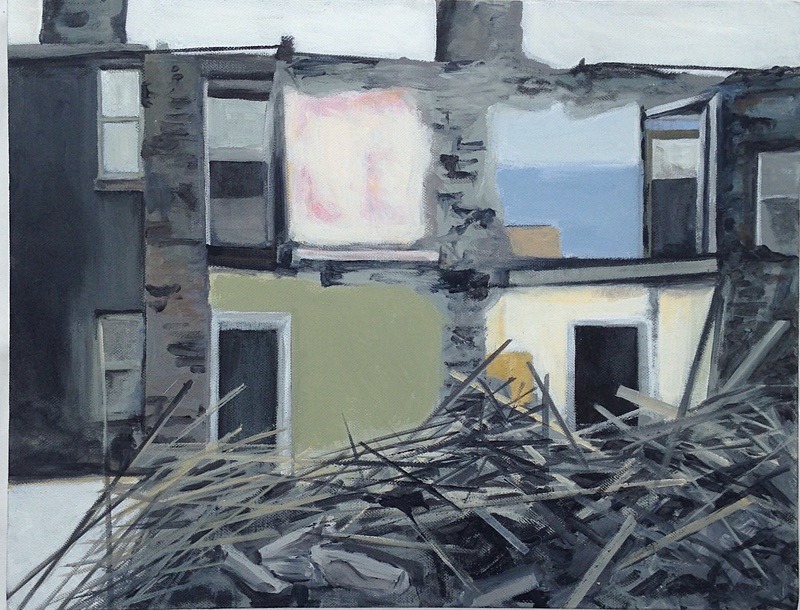 Restless Structures 3, Acrylic on Canvas, 45cm x 35cm - Restless Structures, Painting, 2018