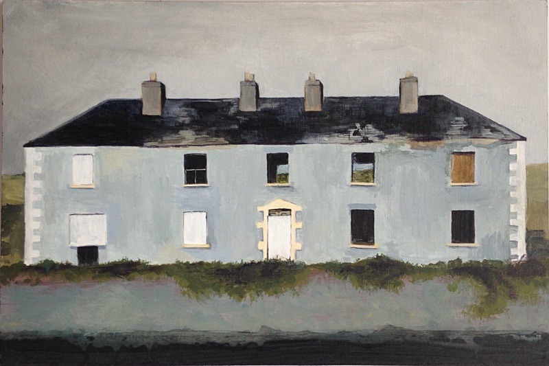 Tallagh House, Acrylic on Board, 30cm x 20cm - Restless Structures, Painting, 2018