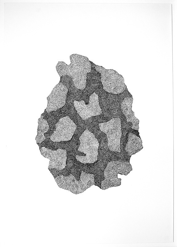 Fray and Fragment 8, Indian Ink on Paper, 59m x 84cm - Fray and Fragment, Drawings, 2011