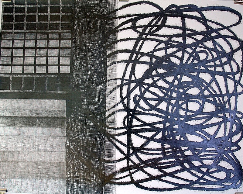 Energy, Graphite on Paper, 183cm x 145cm - Bellacorick Power Station, Drawings/Mixedmedia, 2010