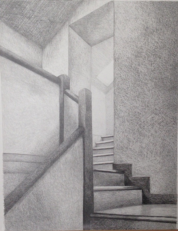 Fabricated Space 7 Graphite on Paper 150cm x 114cm - Fabricated Space, Drawings, 2014-2019