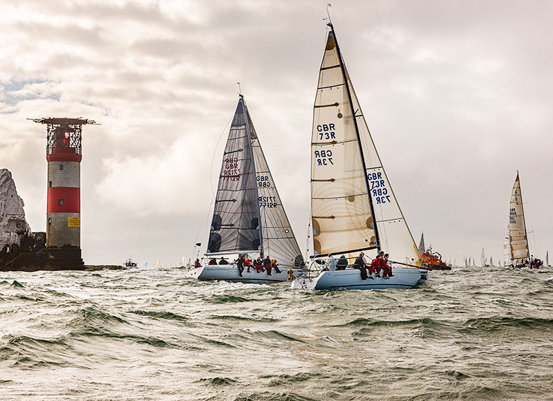 1788 Round the Island Race - Alum Bay and The Needles landscapes