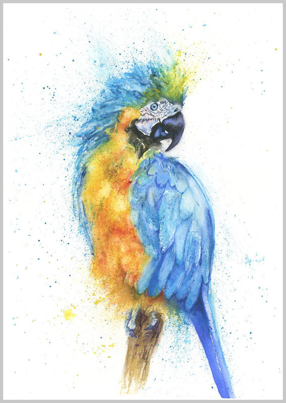 Blue Parrot Fine Art Print 610