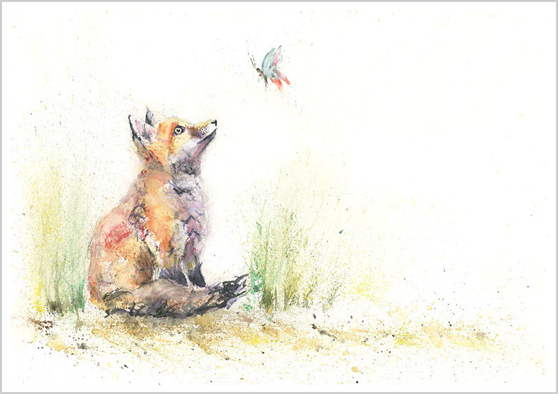 FOX and BUTTERFLY Limited Edition Print 235 - WILD