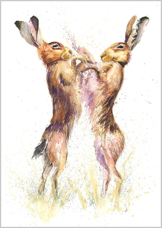 Boxing Hares Limited Edition Print 366 - WILD