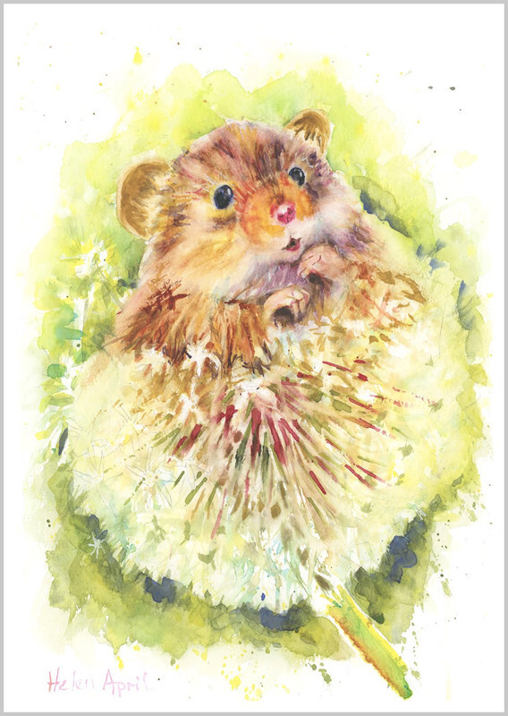 Harvest Mouse and Dandelion - ORIGINALS