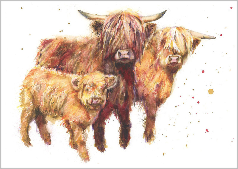 HIGHLAND FAMILY Fine Art Print 816