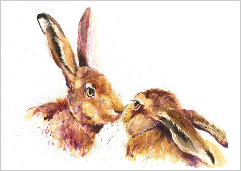 Kissing Hares Limited Edition Print 305 - WILD