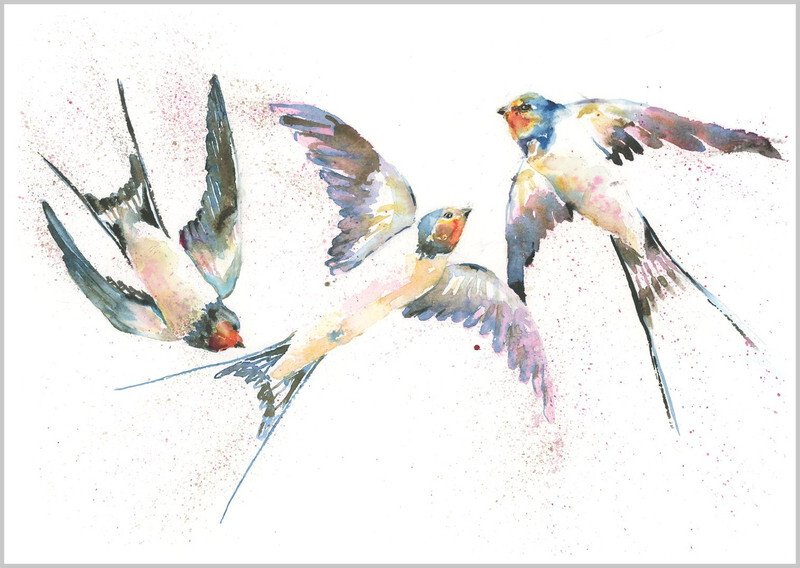 Swallows Fine Art Print 641 - FEATHERS