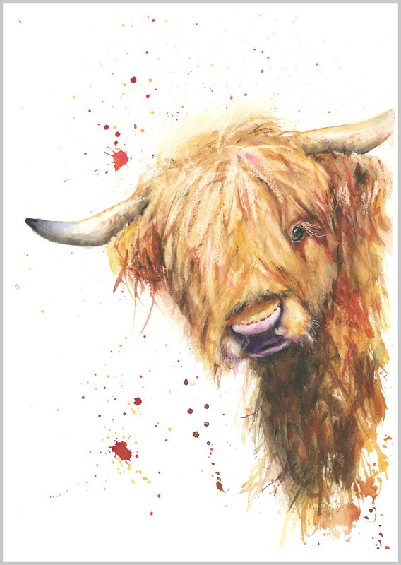Fergus Highalnd Cow Fine Art Print 722 - FARM