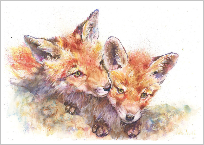 00773 A2 FOXES water 1500 - WILD