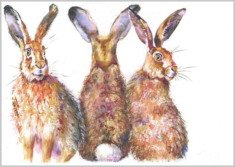 Hares Three Fine Art Print 790 - WILD
