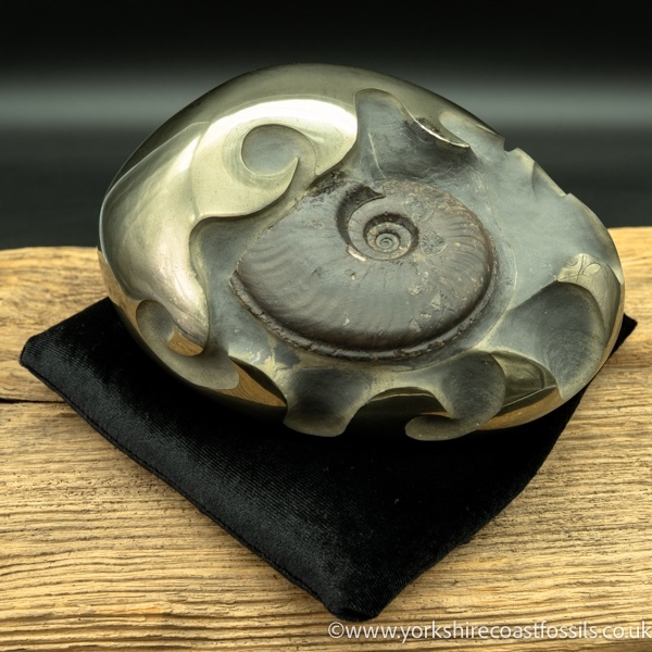 Sold cb238 polished pyrite cannonball - Polished Pyrite Cannon Balls