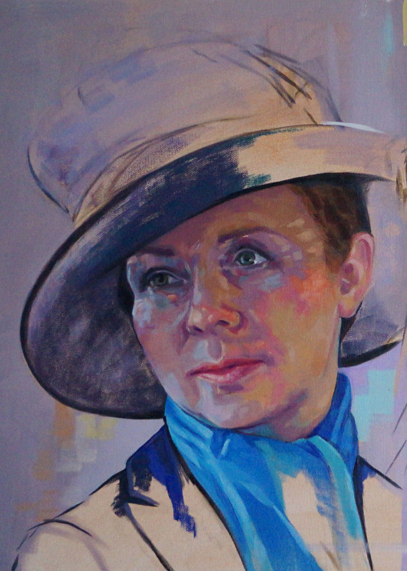 Self Portrait Sketch Wearing Hat - Portraits and Figure Studies