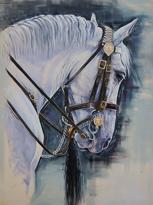 Trumpeter, Houshold Cavalry Horse - Equestrian Art
