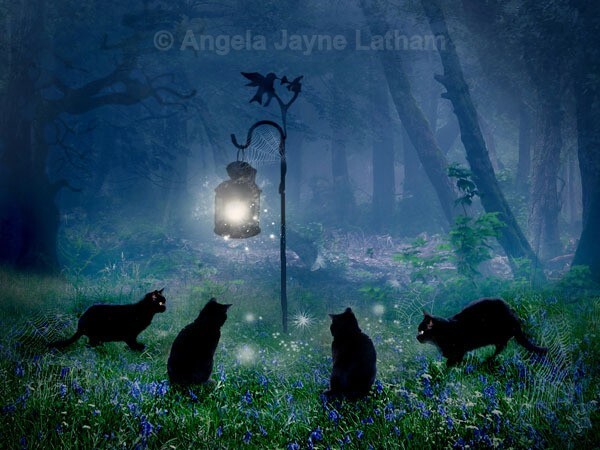 The Witches Cats - Magical Artwork