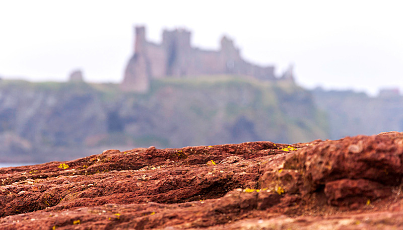 Tantallon Castle on a misty day - East Lothian