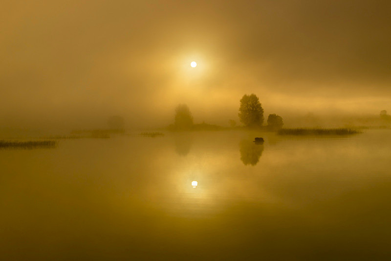 Sunrise at Lough Boora, Ireland. - All of the Rest Counties