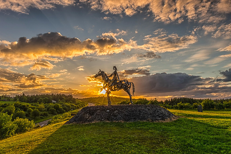 Gaelic Chieftain Sculpture outside Boyle - All of the Rest Counties