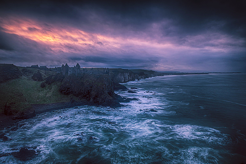 Sunset at Dunluce Castle , Northern Ireland. - Pictures out of this world