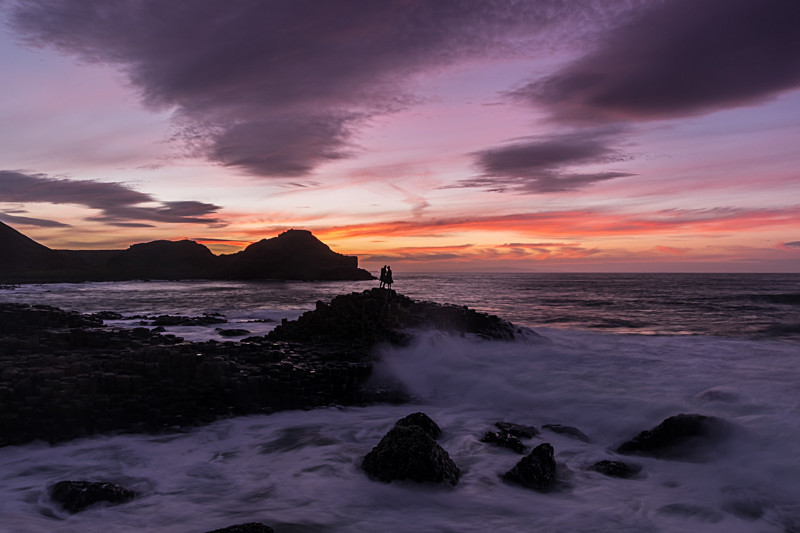 Sunset at Giants Causeway - Northern Ireland