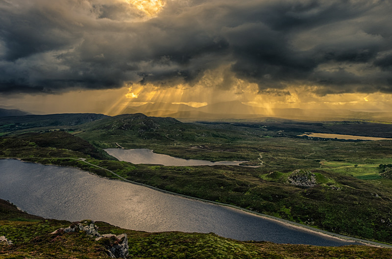 Sunset at Lough Salt Mountains - Co Donegal