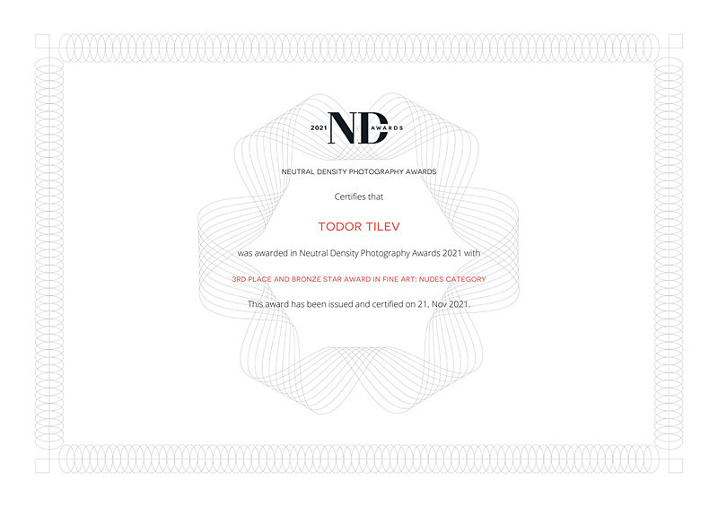 Neutral Density Awards_Fine Art_Nudes - Achievements