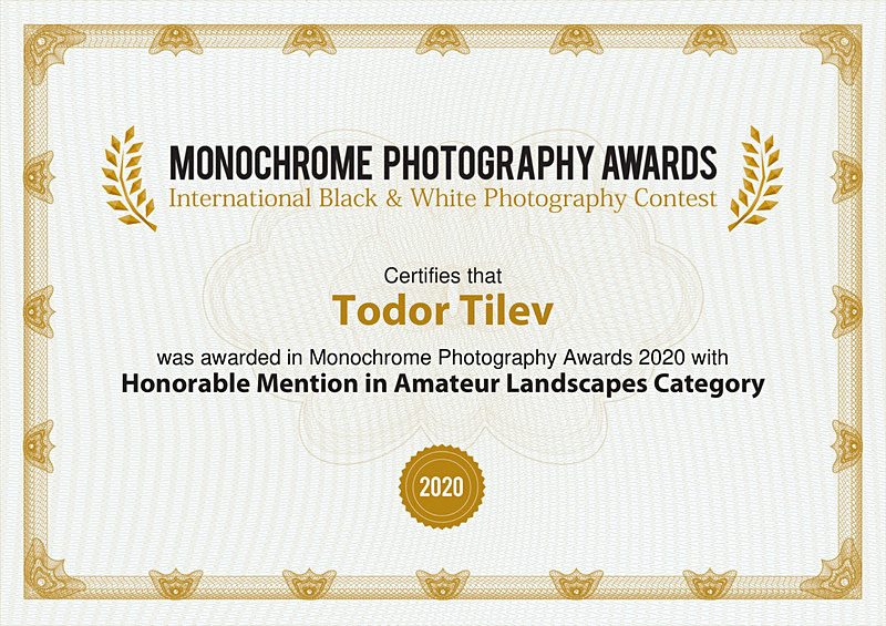 Monochrome Photography Awards_2020_Landscape - Achievements