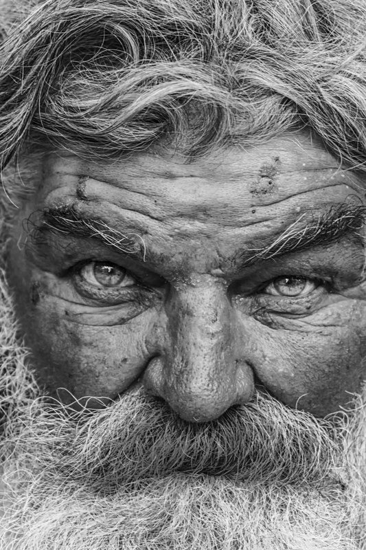 On the street, Bulgaria. - Black and White