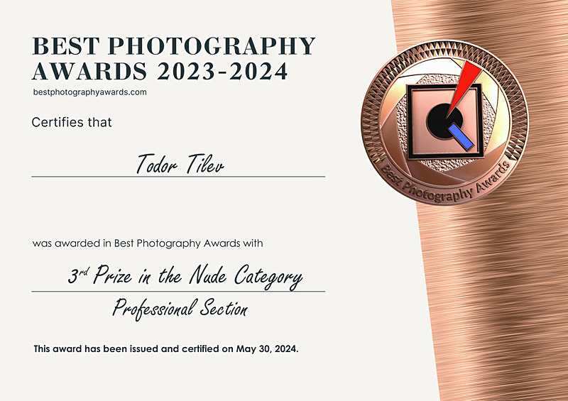 Best Photography Awards_2024_Third Place_Nude - Achievements